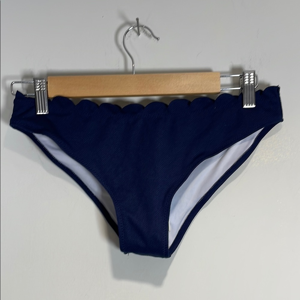 Cupshe Navy Scallop Waist Bikini Bottom